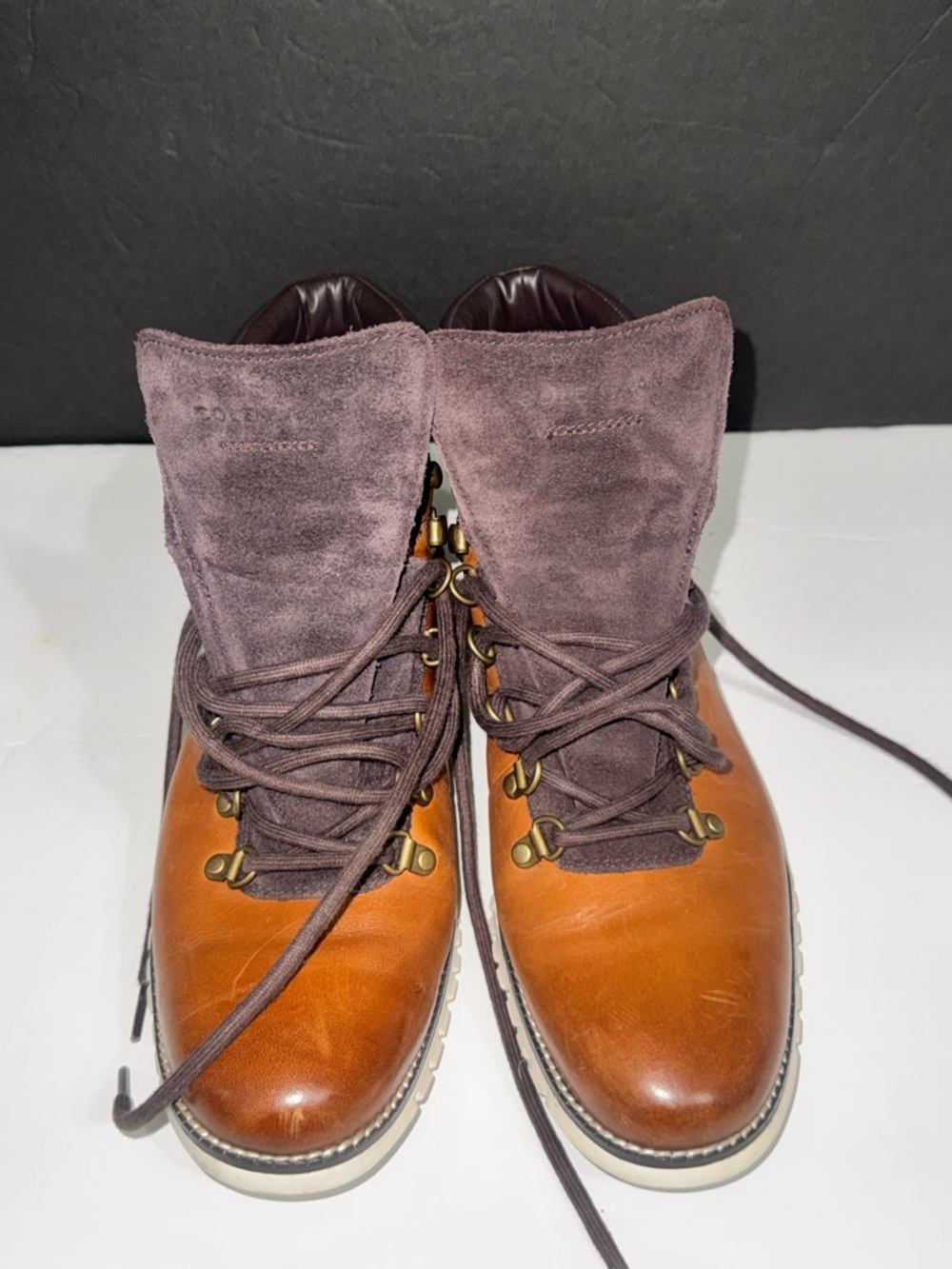 Cole Haan I Zero Grand I Men's I Brown Leather Lace-Up Boots